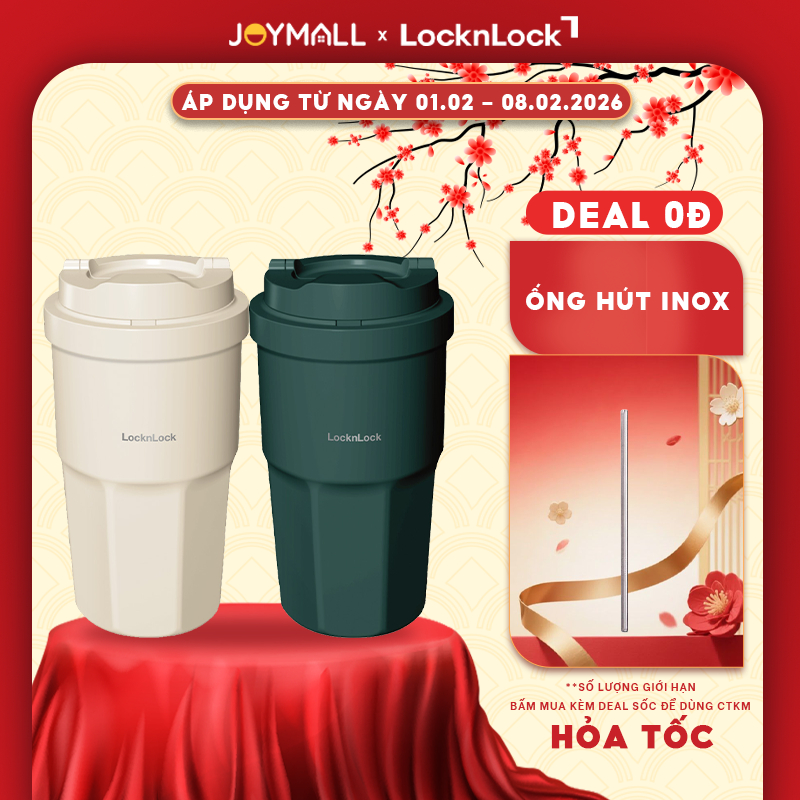 Ly giữ nhiệt LocknLock 460ml Coffee Tumbler LHC3329 - Hàng chính hãng, thép không gỉ 316L - JoyMall