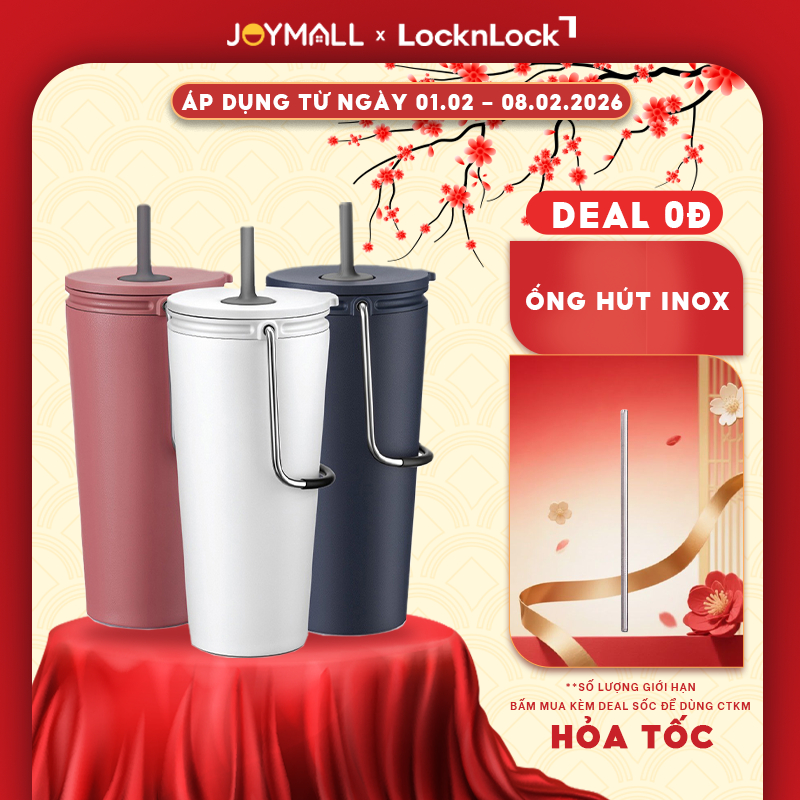 Ly giữ nhiệt LocknLock Bucket Tumbler LHC4268 LHC4269 540ml, Hàng chính hãng, thép không gỉ- JoyMall