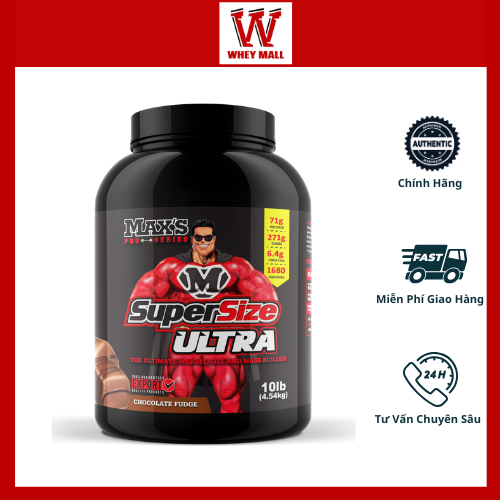 Sữa Tăng Cân Max's Supersize Ultra 10lbs ( 4,5kg ) 28 lần dùng