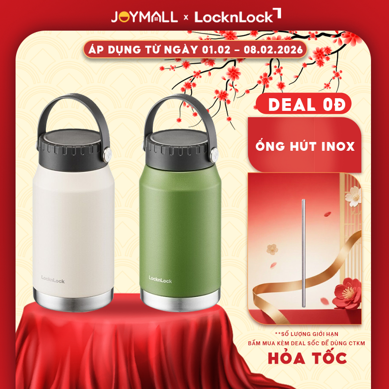 Bình Giữ Nhiệt LocknLock LHC4324 1L - Hàng Chính Hãng, Thép Không Gỉ 304 - JoyMall