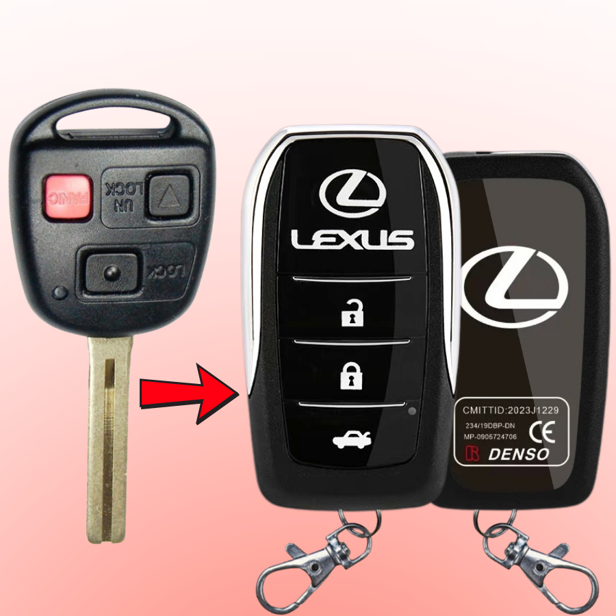 Vỏ Độ Gập Chìa Khóa Xe Lexus 3 Nút Dùng Cho RX350, ES350, NX300, UX200, RC350, LC500 V706