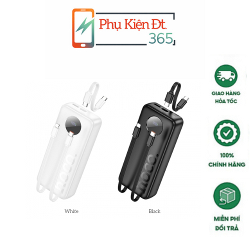 Sạc Dự Phòng Hoco J132A – Sạc Nhanh 22.5W + PD 20W – Dung Lượng 20000mAh – Kèm 3 Dây Cáp – Màn Hình 