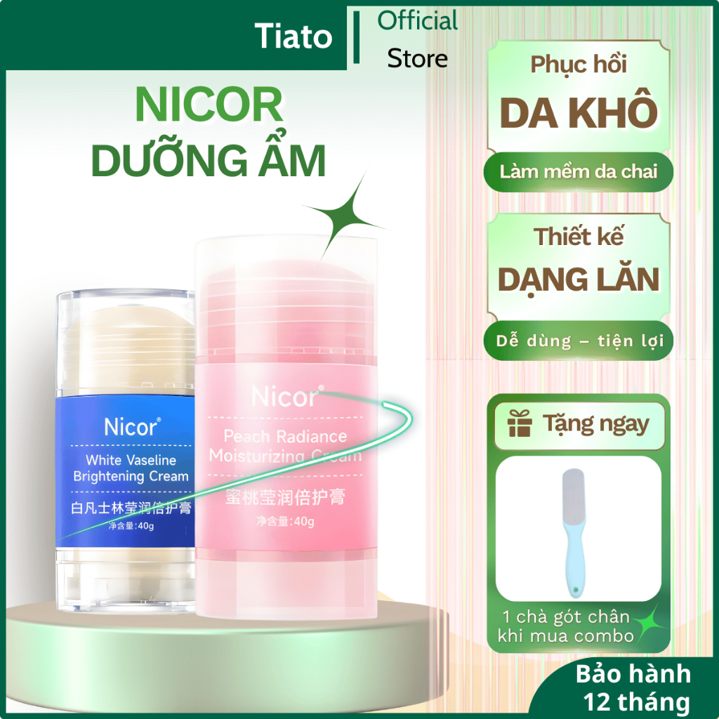 Kem Dưỡng Ẩm Chống Nứt Nẻ Gót Chân NICOR 40g – Dưỡng Da Chân Tay, Phục Hồi Nứt Nẻ & Chai Sần | TIATO