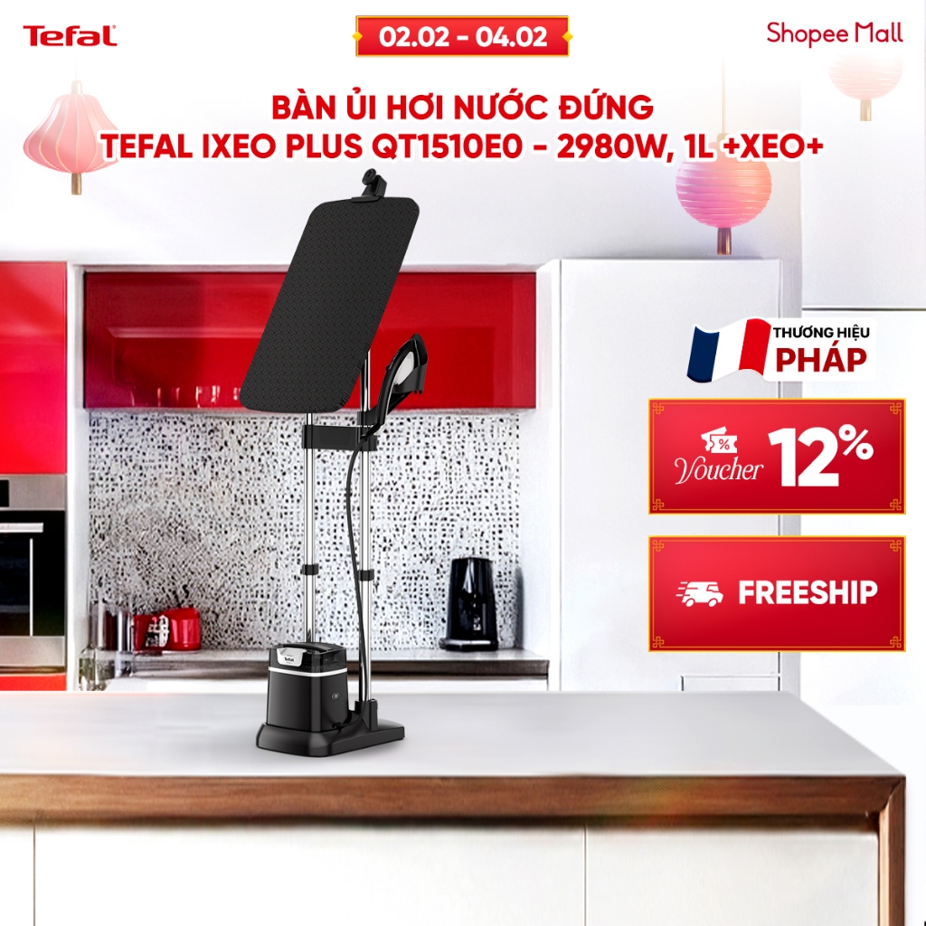 Bàn ủi hơi nước đứng Tefal IXEO Plus QT1510E0 - 2980W, 1L