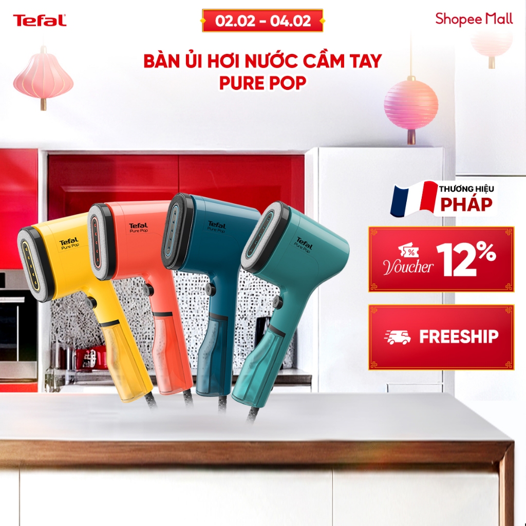 Bàn ủi hơi nước cầm tay Tefal Pure Pop - 1300W - 70ML