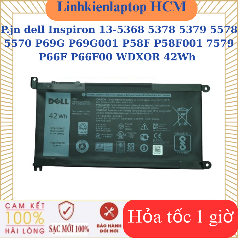 Sạc Pin dell Inspiron 13-5368 5378 5379 7472 5578 5570 P69G P69G001 P58F P58F001 7579 P66F P66F00 WD