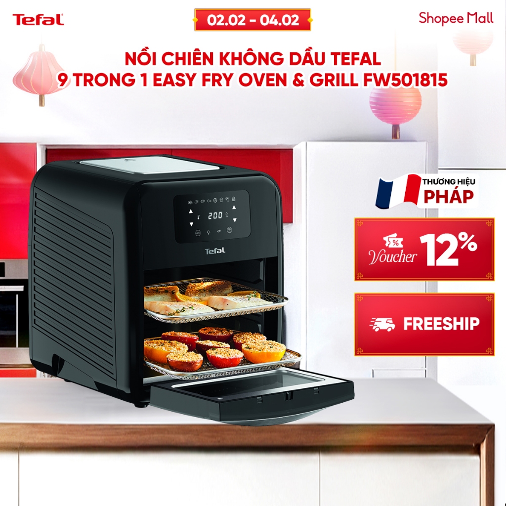 Nồi chiên không dầu Tefal 9 trong 1 Easy fry Oven & Grill FW501815