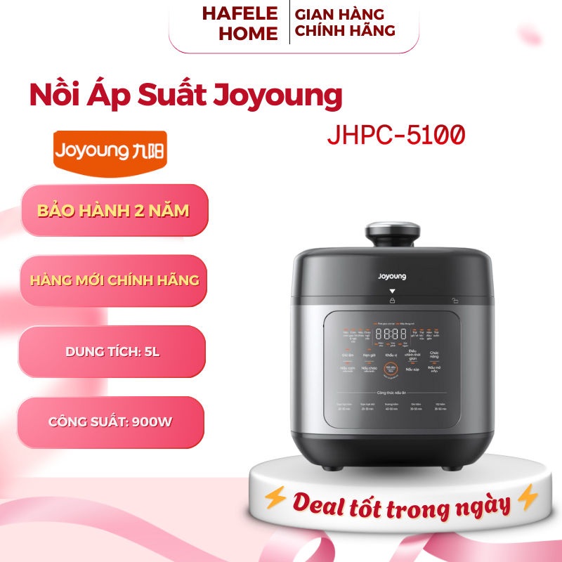 Nồi Cơm Áp Suất Joyoung JHPC-5100 – Công Suất 900W – Chất Liệu Thép Không Gỉ – EEH