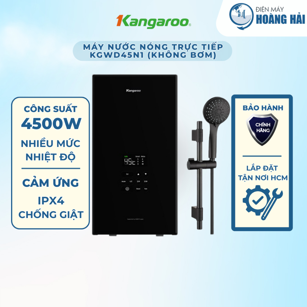 KGWD45N1 | Máy nước nóng trực tiếp Kangaroo 4500W KGWD45N1 - Chính Hãng