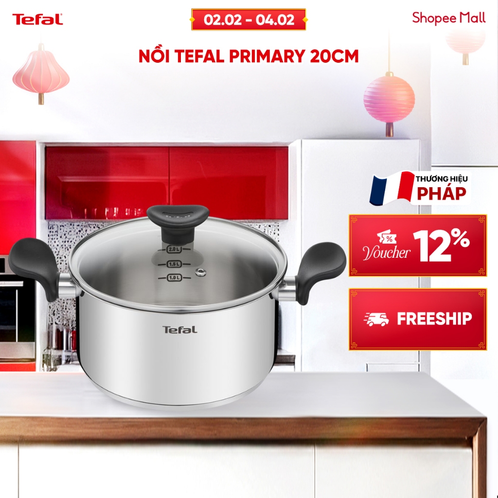 Nồi inox đáy từ Tefal Primary 20cm, 3L