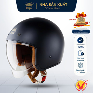 Mũ Bảo Hiểm 3/4 Royal Chính Hãng M139 Có Kính Chắn Gió Hợp Nam Nữ Tháo Lót Vệ Sinh Tiện Lợi, Nón Bảo Hiểm Royal An Toàn
