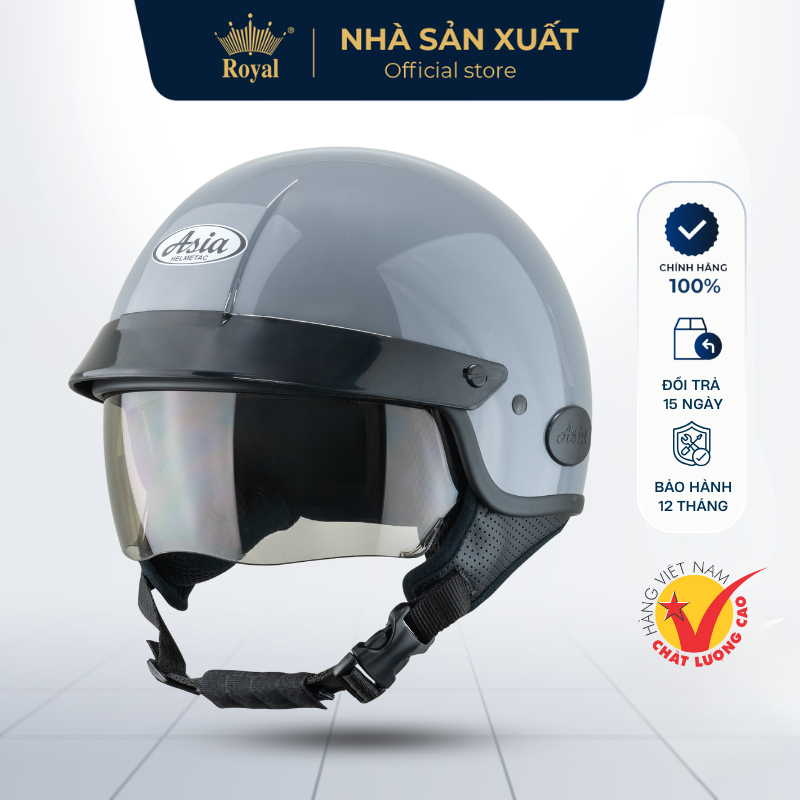 [NHÀ SẢN XUẤT] Mũ Bảo Hiểm Kính Âm Asia MT-139 Chính Hãng, Nón Bảo Hiểm Có Kính Hợp Nam Nữ Nhiều Màu