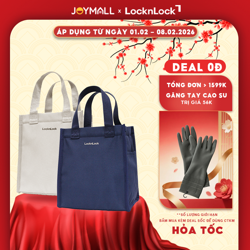 Túi đựng bộ hộp cơm LocknLock Daily Cooler, Table Mat HWB820 HWB821 - Hàng chính hãng - JoyMall