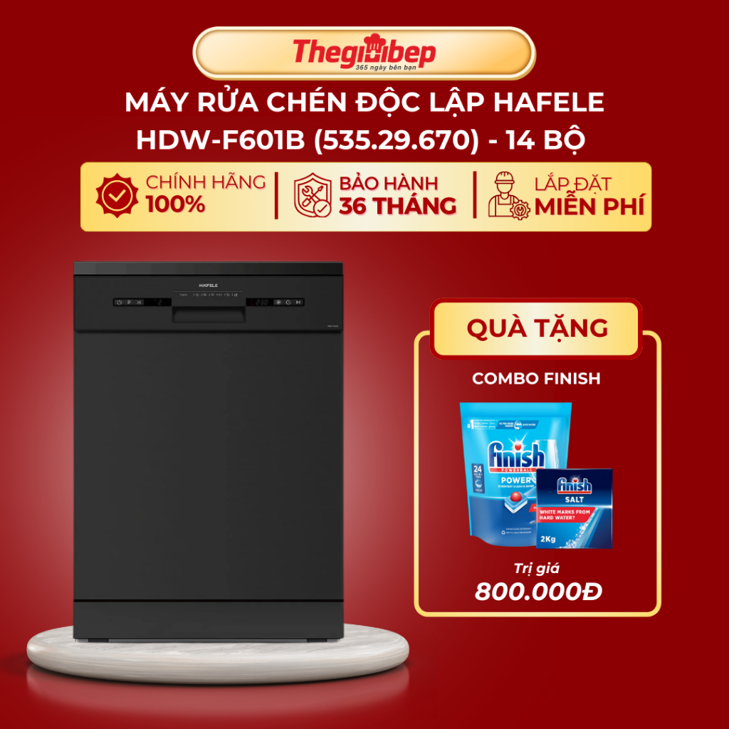 Máy rửa chén độc lập Hafele HDW-F601B (535.29.670)