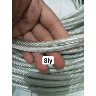 Cáp bọc nhựa 8 ly kèm tăng đơ , ốc siết khóa cáp đầy đủ, bộ dây phơi, công trình, nhà cửa