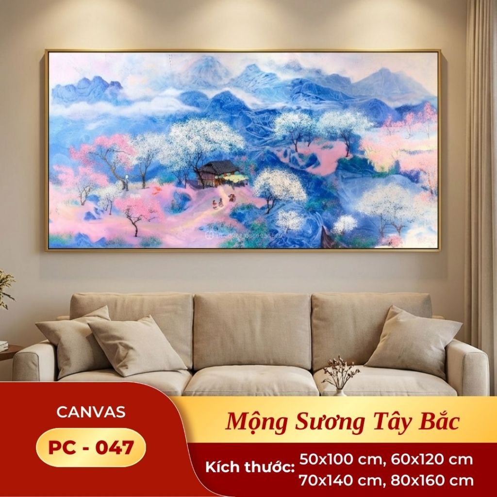[Decor 68] Mộng Sương Tây Bắc - Tranh Canvas - PC_047