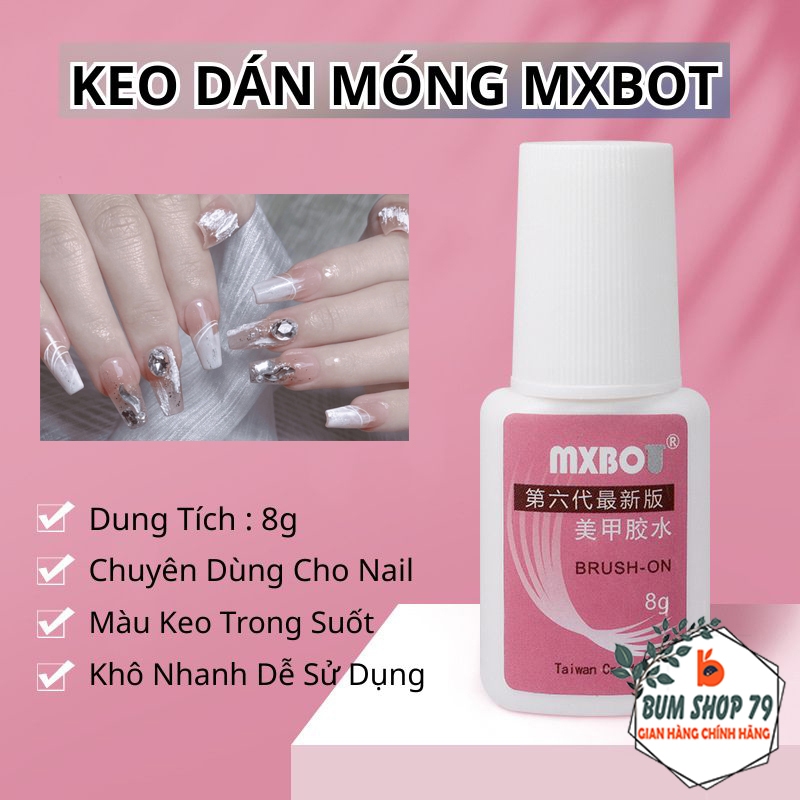 Keo dán móng MX Bon - Keo dán chuyên dụng cho việc làm móng, bảo đảm chất lượng và độ bền cao.