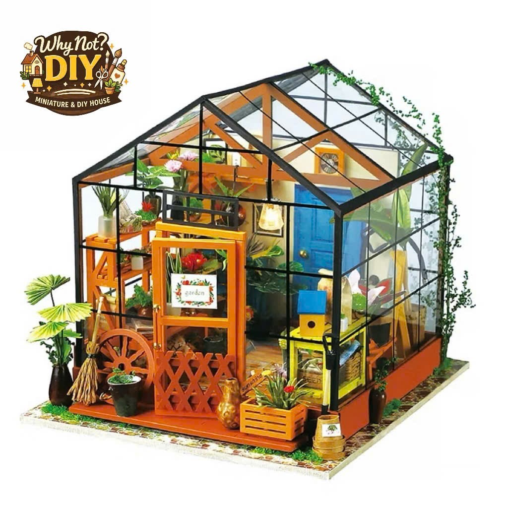 Rolife (New Model) Cathy’s Flower House DG104 – Mô Hình Nhà Kính Trồng Hoa DIY Có Đèn LED – Miniatur
