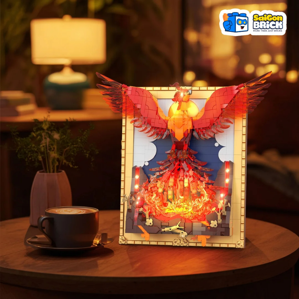 Mô HÌnh Lắp Ráp Tranh Nghệ Thuật Gạch Phoenix Rebirth – JMBRICKLAYER 70017 – Phoenix Rebirth Brick A