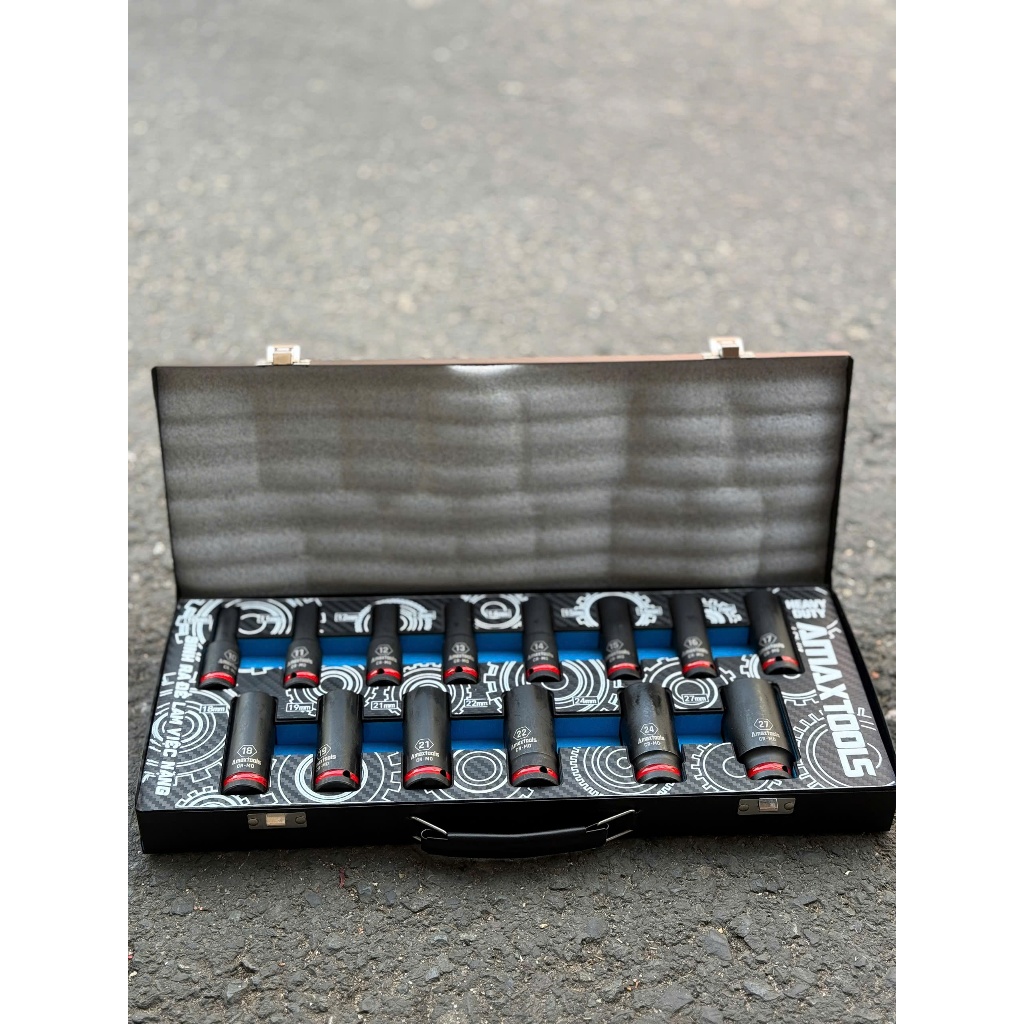 Phụ kiện bộ đầu khẩu siết bulong 1/2 AMAXTOOLS - Thép SCM440 (CR-MO) - Hồng Nhiên