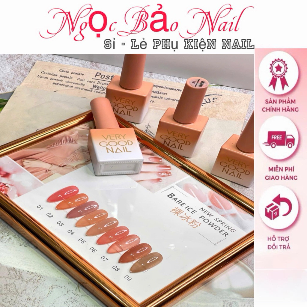 Sơn thạch Very good nail set 9chai ( Tặng bảng Màu )