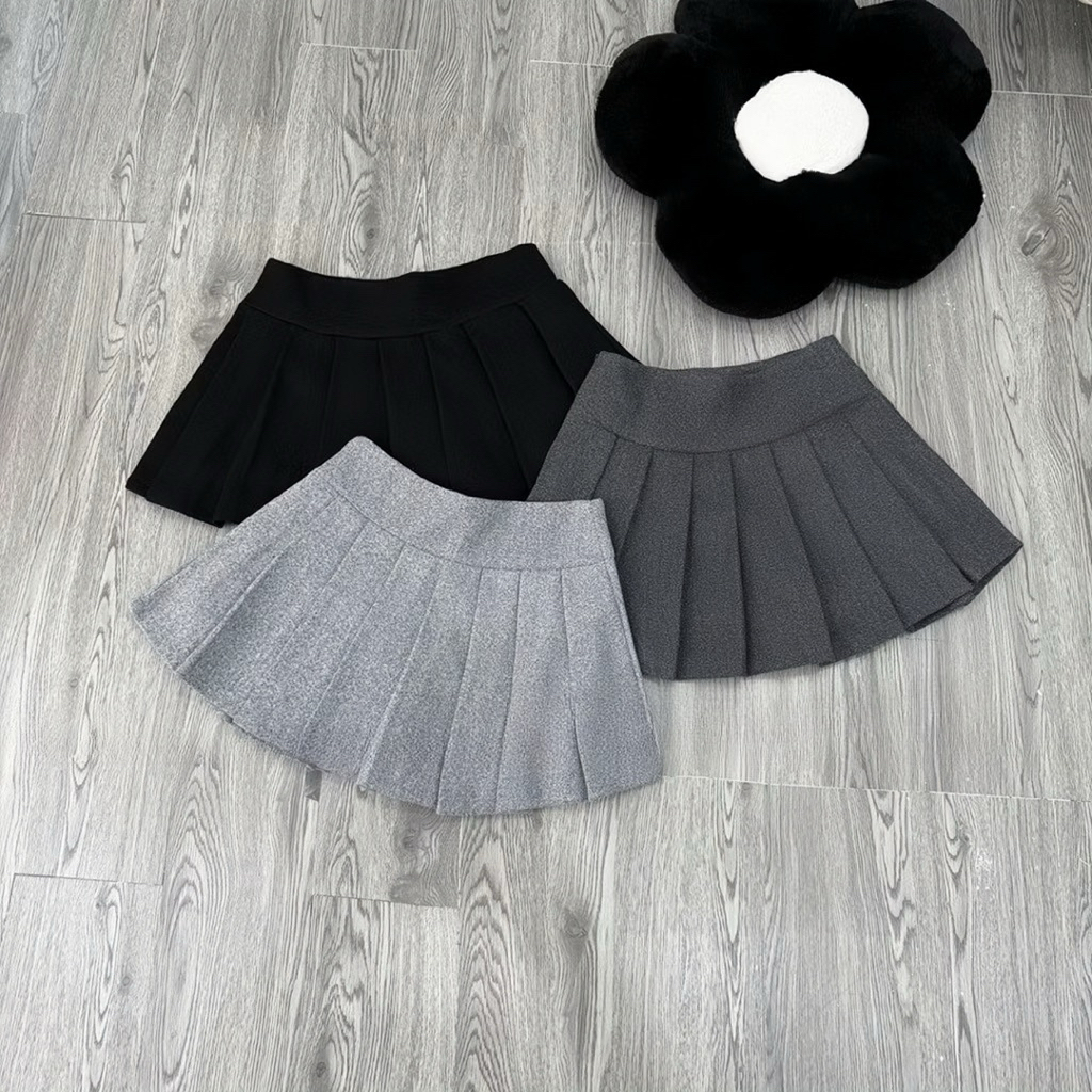 Chân Váy Dạ QC Xếp Ly To Bản Cạp Cao Tôn Dáng Quần Trong Chất Dày Dặn-MOXIE BOUTIQUE-