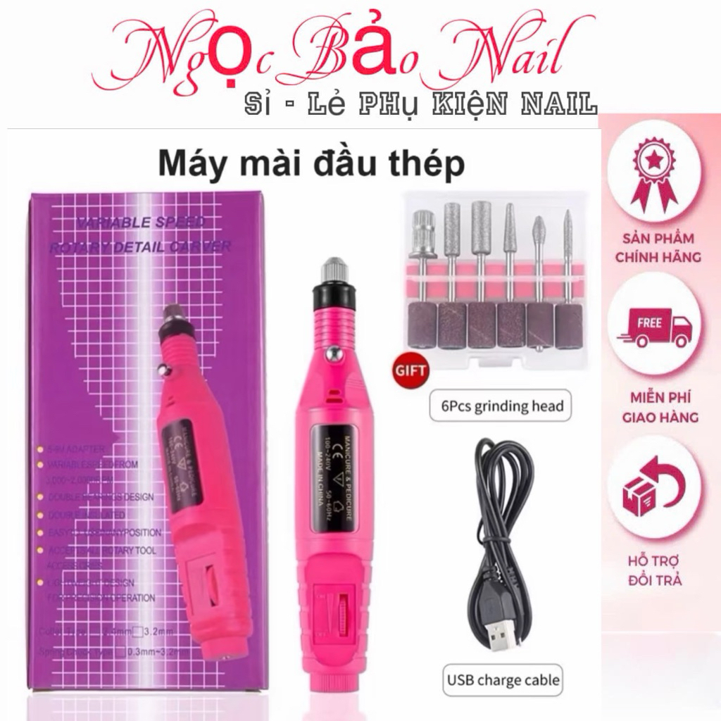 Máy mài mini cầm tay làm nail - mài phá gel nhỏ gọn tiện lợi phù hợp cho học viên thực hành