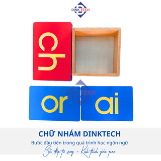 Bộ chữ nhám tiếng Anh Dinktech (Montessori Sandpaper Letters)