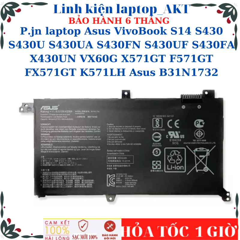 Sạc Pin Asus VivoBook S14 S430 S430U S430UA S430FN S430UF S430FA X430UN VX60G X571GT F571GT FX571GT 