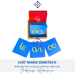 Bộ chữ nhám tiếng Anh Dinktech (Montessori Sandpaper Letters)