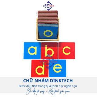 Bộ chữ nhám tiếng Anh Dinktech (Montessori Sandpaper Letters)