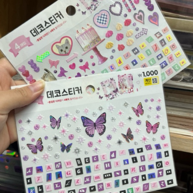 [Daiso Hàn] Sticker dán nhãn chính hãng Daiso Hàn deco toploader