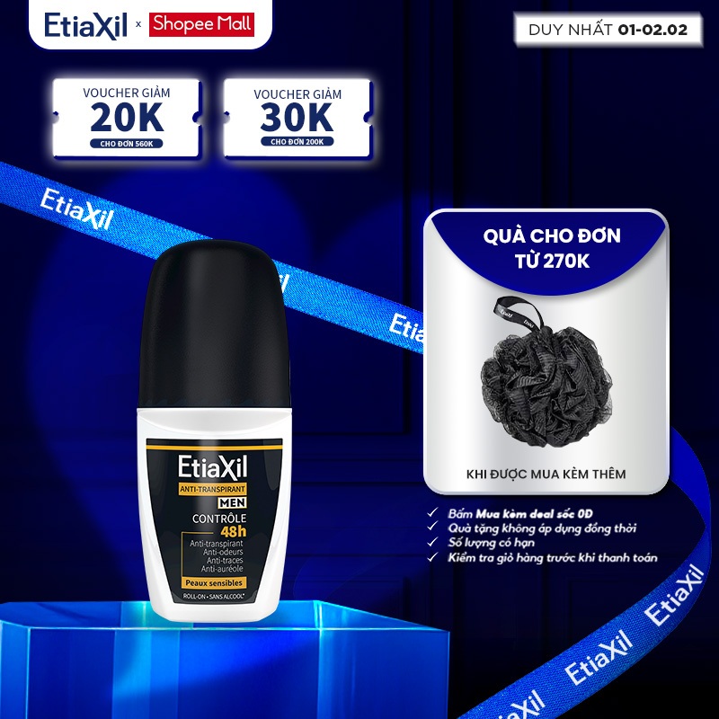 Lăn khử mùi Etiaxil men 50ml