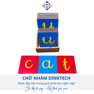 Bộ chữ nhám tiếng Anh Dinktech (Montessori Sandpaper Letters)