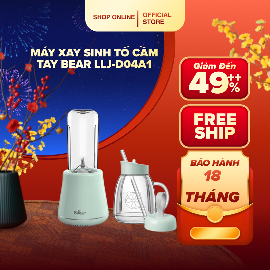Máy xay sinh tố cầm tay Bear LLJ-D04A1 (Bản Quốc Tế)