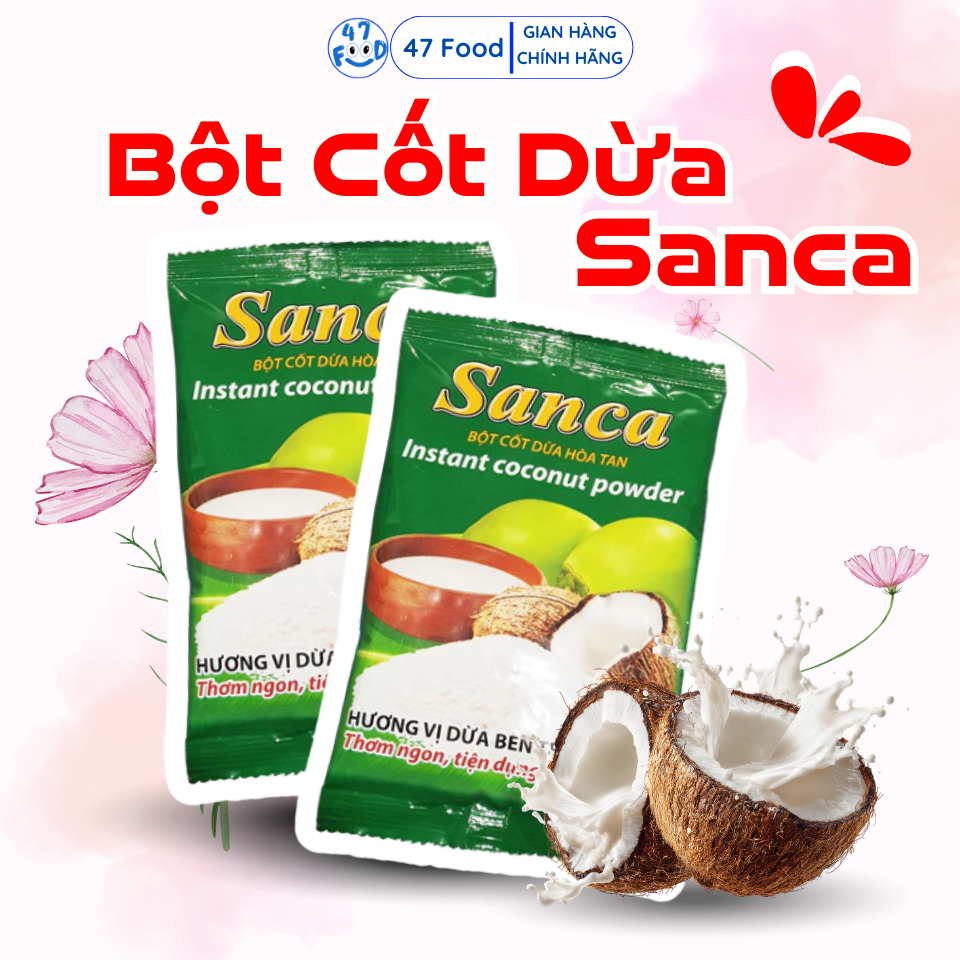 Bột cốt dừa Sanca gói 50g 47Food