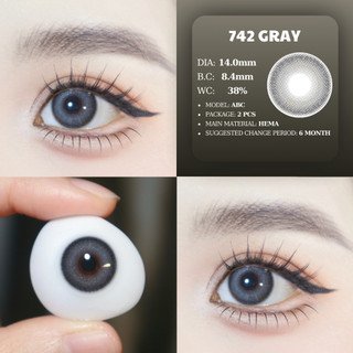 [6 tháng] 5 mẫu lens mắt LUNA EYES 742,700,434,220 Gray và 434 Blue, size nhỏ, hộp vỉ nhựa PP tiện dụng