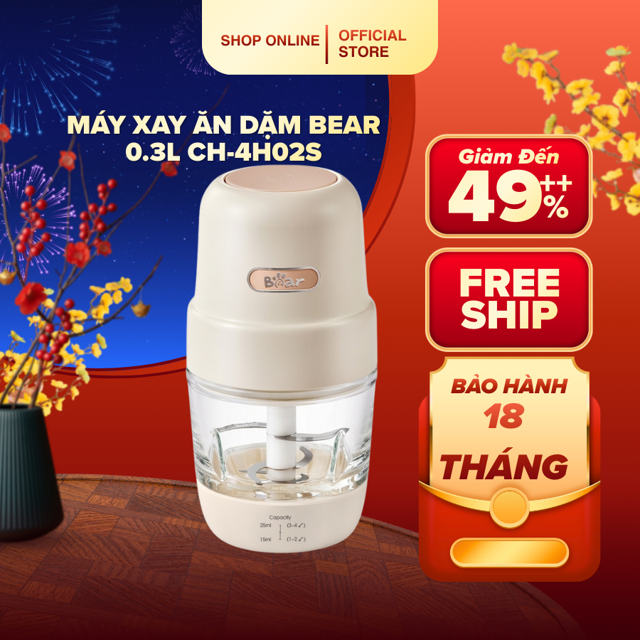 Máy xay ăn dặm Bear 0.3L CH-4H02S (Bản Quốc Tế)