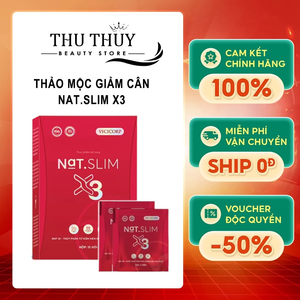 NAT.SLIM X3 - Giảm Cân Nat.Slim X3 Chính Hãng ViCiCorp, Nat Slim X3 dành cho cơ địa khó giảm