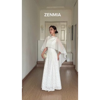 ZENMIA Áo Choàng Voan Phủ Vai | Phối Váy Tiệc, Váy Cưới, Váy 2 Dây Cực Sang ( Có Nút )