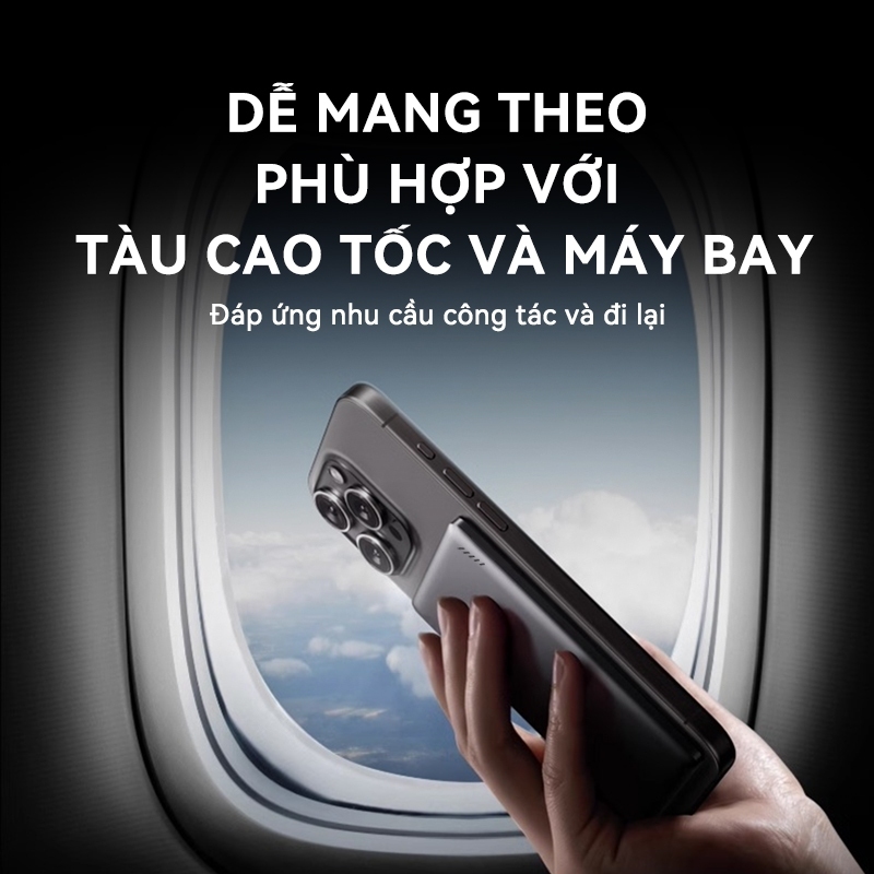 【Bảo hành hai năm】UNEED Cục Sạc Dự Phòng Mini 12000/6000mAh Sạc Không Dây 20W,‍sạc nhanh PD22.5W Siêu Mỏng 0.65cm | BigBuy360 - bigbuy360.vn