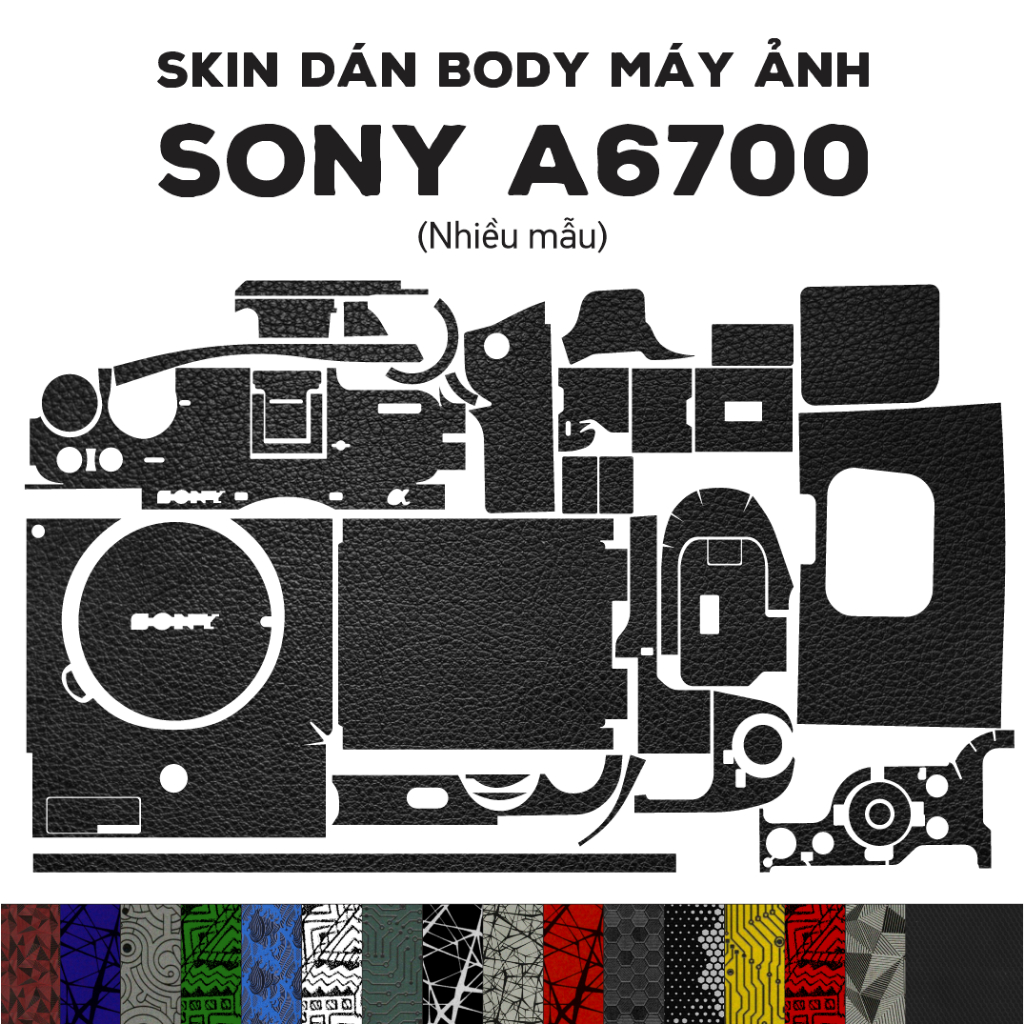 Skin 3M dán Sony A6700 (Nhiều mẫu) | Miếng film dán chống bám bẩn cho body máy ảnh