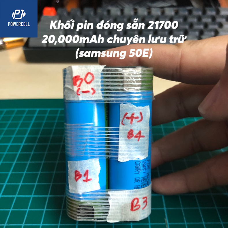 Khối Pin đóng sẵn hoàn chỉnh 21700 4S1P Samsung 50E/48X – 72Wh – Dùng Cho Sạc Laptop 65W [ko bao gồm
