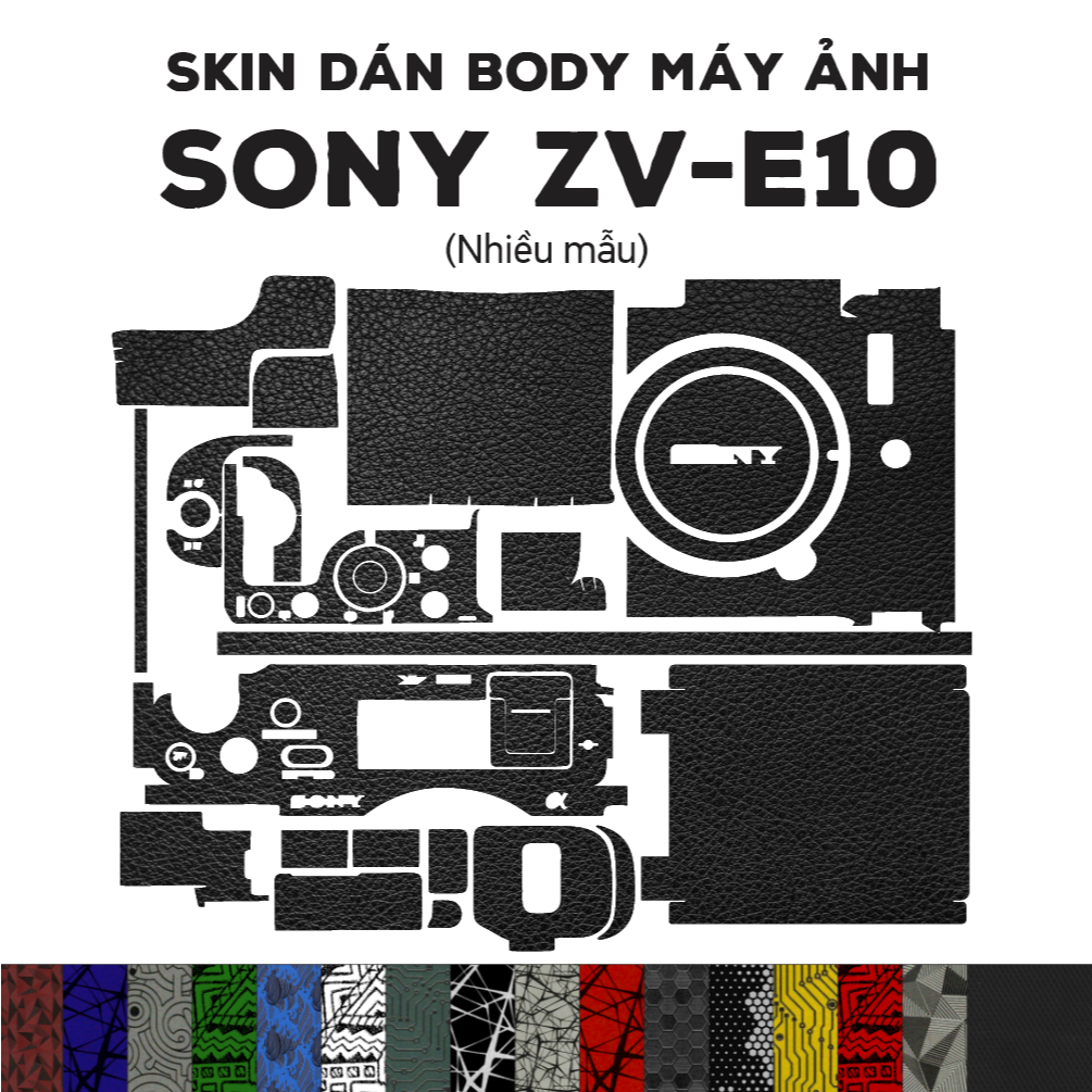Skin 3M dán Sony ZV-E10 Mark I (Nhiều mẫu) | Miếng dán Film 3M chống bám bẩn cho body máy ảnh zve10 