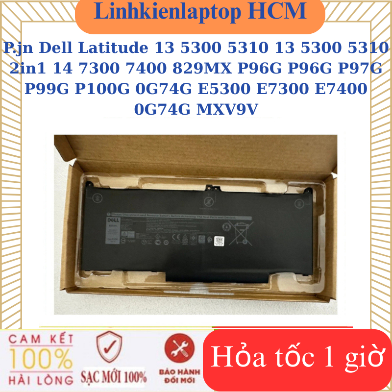 Sạc Pin Dell Latitude 13 5300 5310 5300 5310 2in1 14 7300 7400 829MX P96G P96G P97G P99G P100G E5300