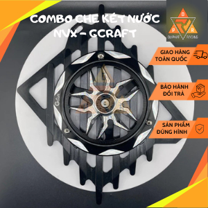 [ G-CRAFT ] COMBO CHE KÉT NƯỚC NVX VÀ QUẠT GIÓ CNC HÃNG GCRAFT DÀNH CHO XE NVX V1, V2, V3