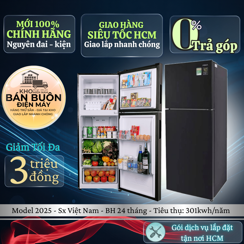 AQR-T239FA(FB) Tủ lạnh Aqua Inverter 212 lít AQR-T239FA(FB) - Hàng chính hãng