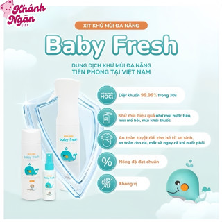 Xịt diệt khuẩn khử mùi Baby Fresh 300ml combo miếng dán chống muỗi Mozzie Guard+
