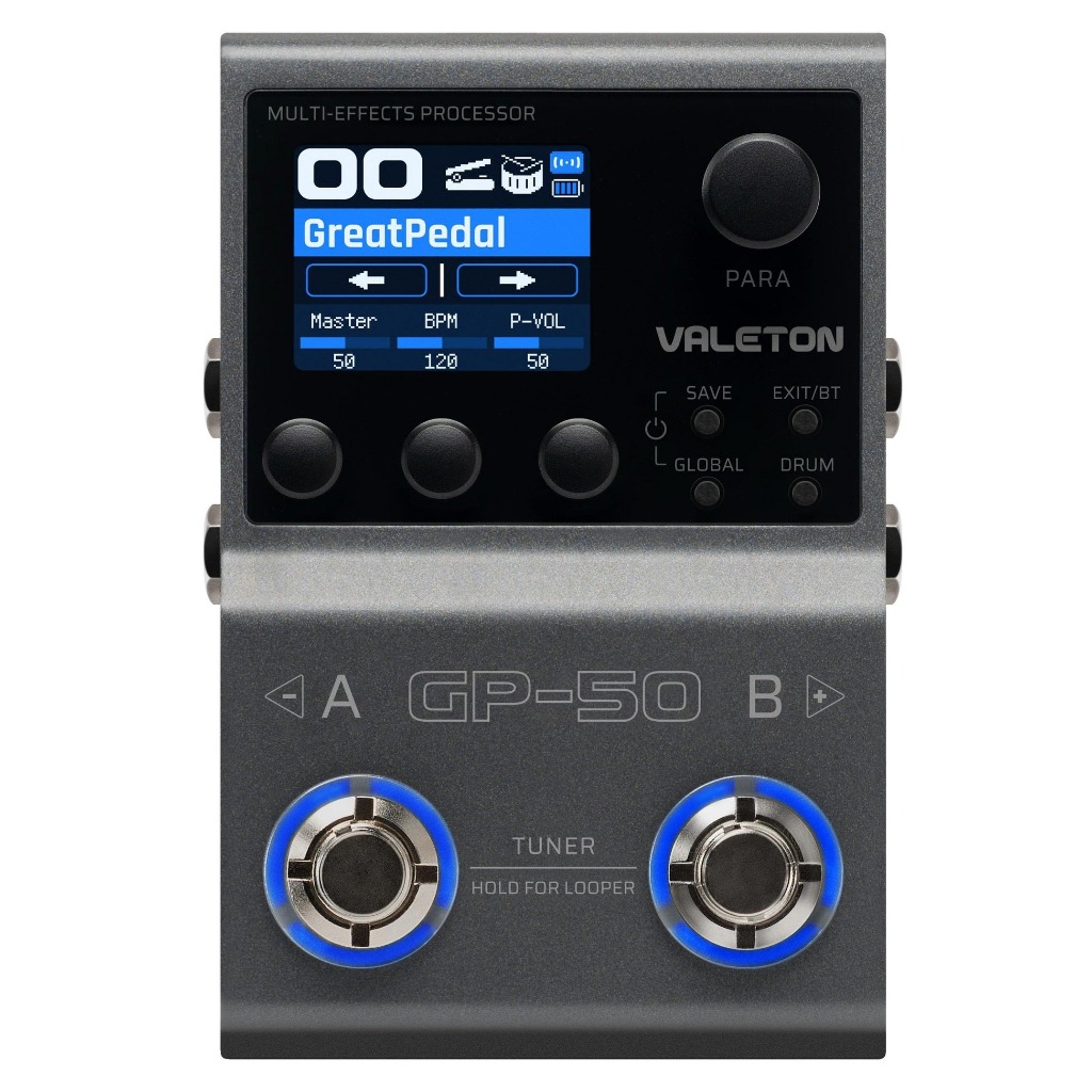 Pedal Guitar Valeton GP-50 Multi-FX, Amp & IR Loader Mini – LiRi Music