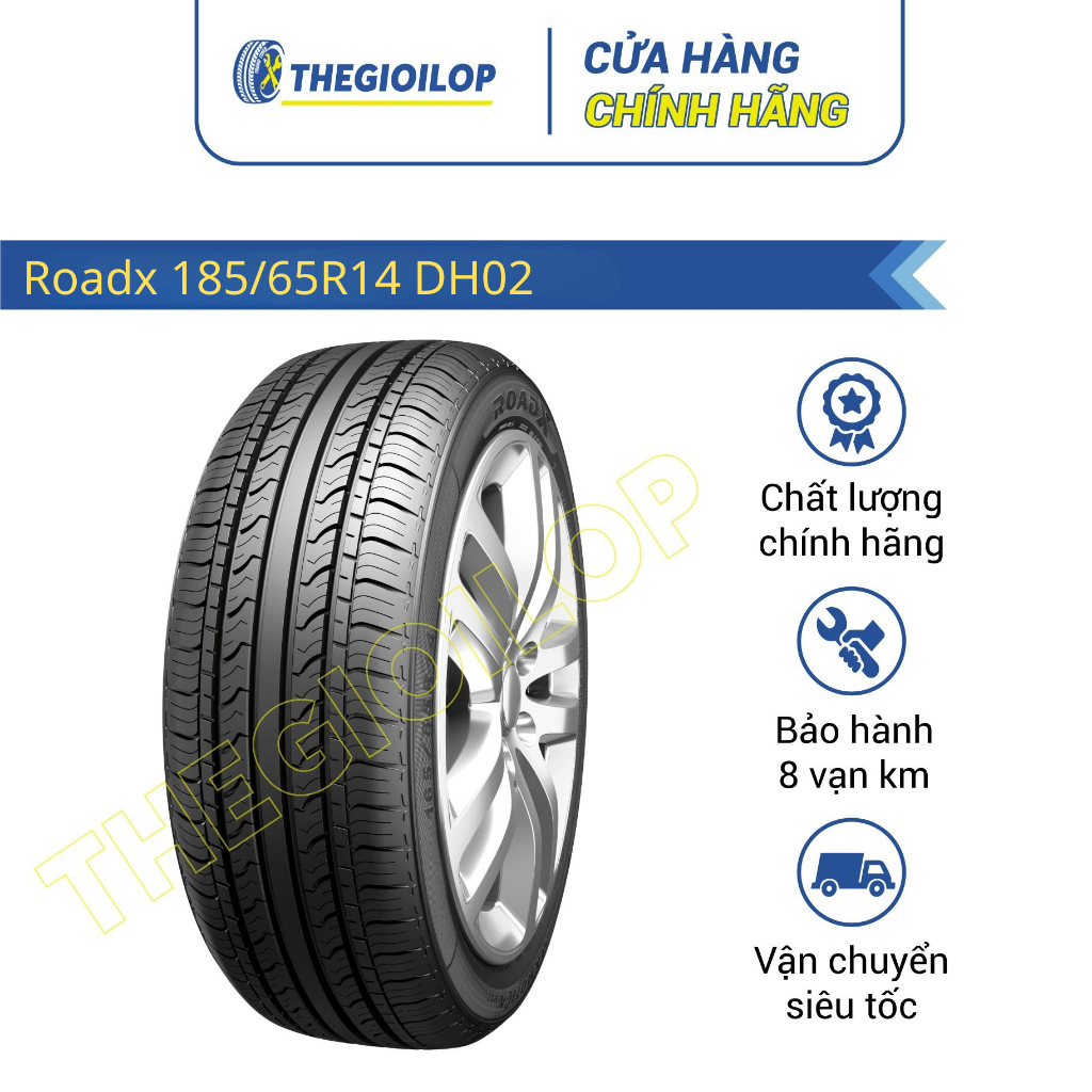 Lốp xe ô tô Roadx 185/65R14 86 4PR DH02 - Lắp xe Daewoo Lacetti - Bảo hành 8 vạn km - Thegioilop
